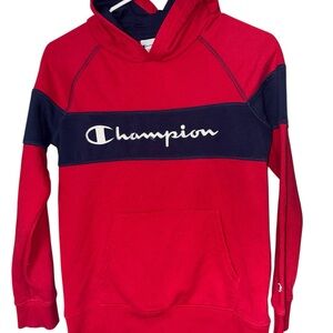 Champion Kids Red and Blue Hoodie Size Large 10/12